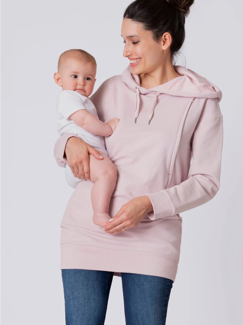 Seraphine Blush Pink Maternity & Nursing Hoodie
